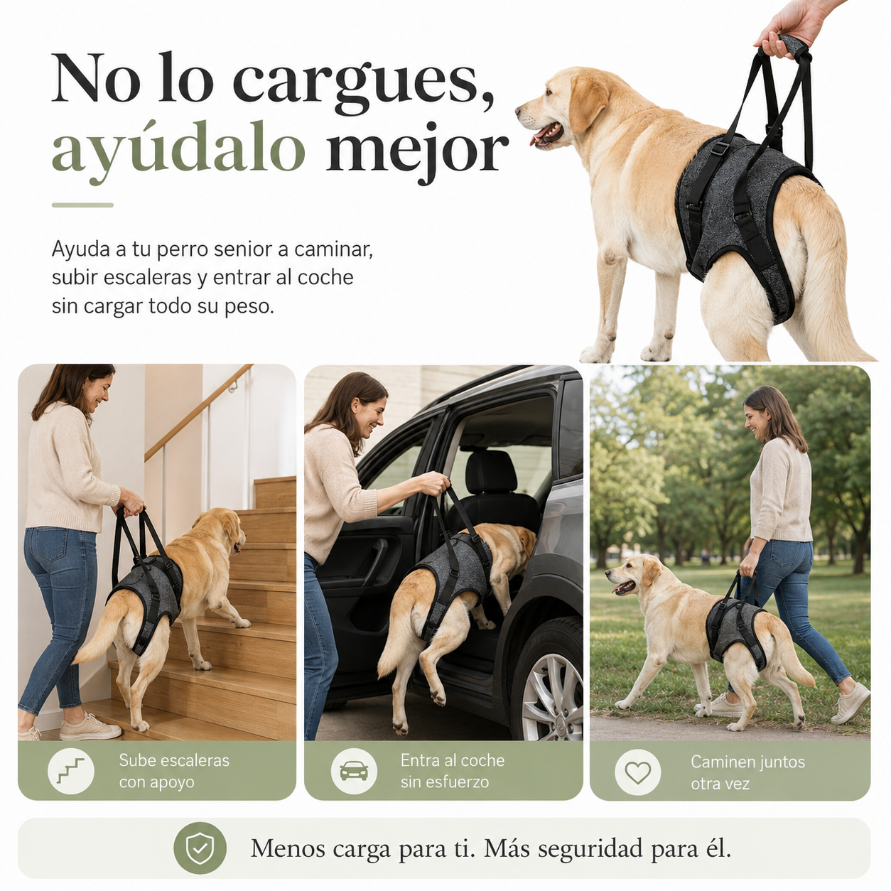 Arnés de soporte y apoyo para tu perro